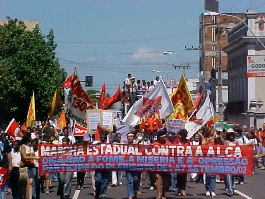Manifestação contra a ALCA no Brasil